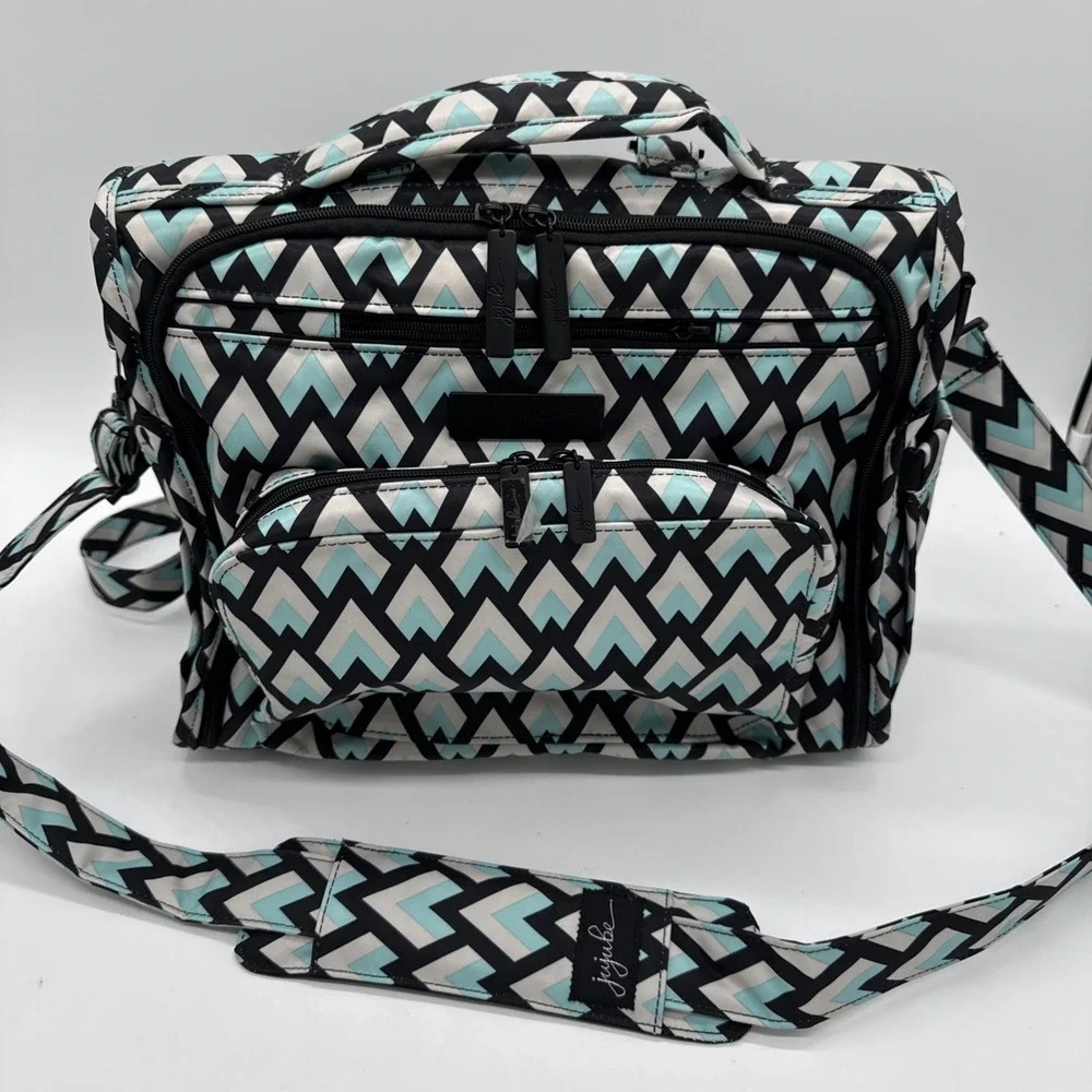 NWT Ju-Ju-Be B.F.F. Backpack Baby Diaper Bag Black Diamond Machine Washable Tote